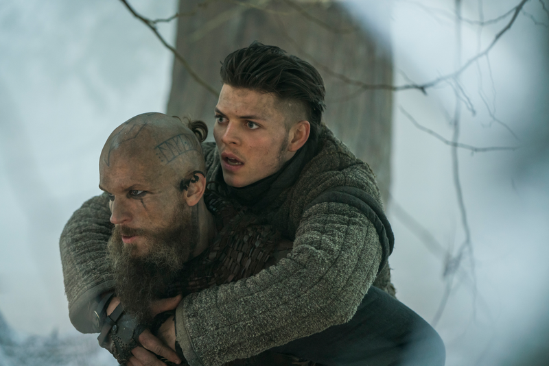 Gustaf Skarsgård, Alex Høgh (Photo: Jonathan Hession/History)
